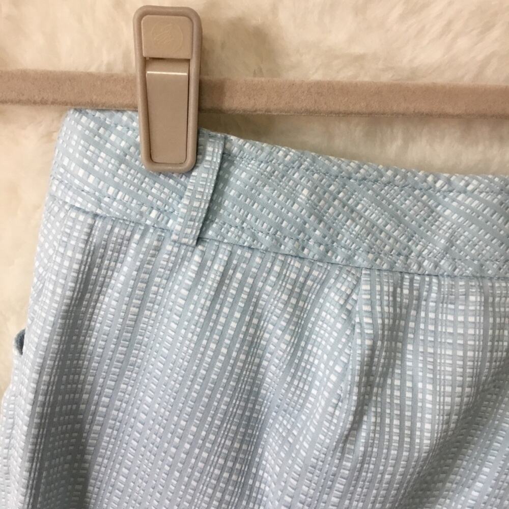 Ann Taylor Blue Pattern Crop Pants - Picture 7 of 11